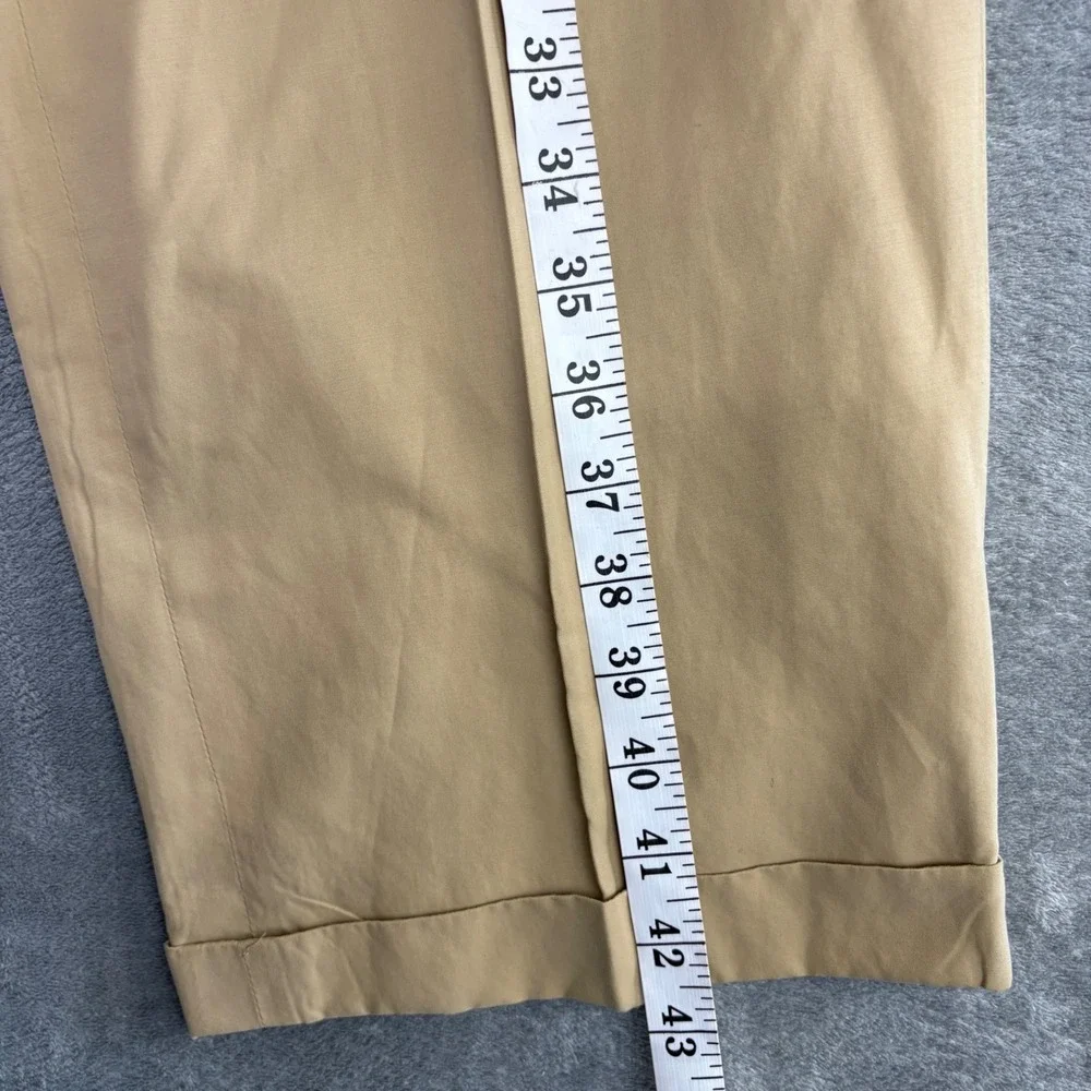 Polo Golf Ralph Lauren Mens 40x32  Khaki Pleated Chino Pants Casual Cotton Nylon
